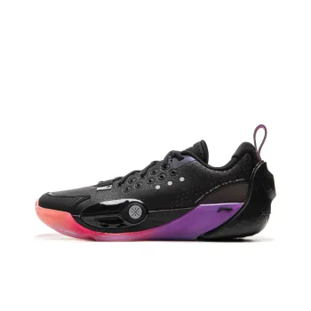 LiNing Full City 13 Cushioned Slip Resistant Abrasion Resistant Low Top Basketball Shoes Men's Black Red
