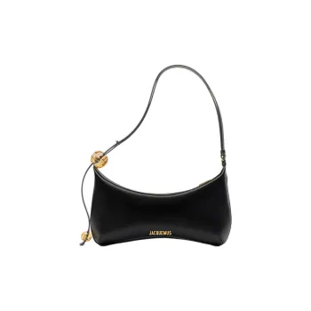 Jacquemus Sheepskin Handbag Shoulder Bag Large Size Women's Black