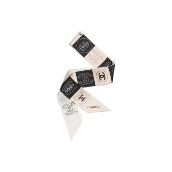 CHANEL Silk Scarves Women's Beige