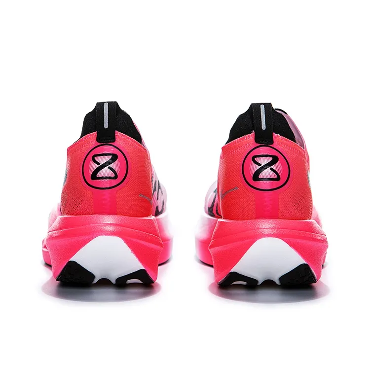 Erke Zhineng Pro2 Cushioned Slip Resistant Rebound Low Top Marathon Running Shoes Men's Bougainvillea Color Scheme-3