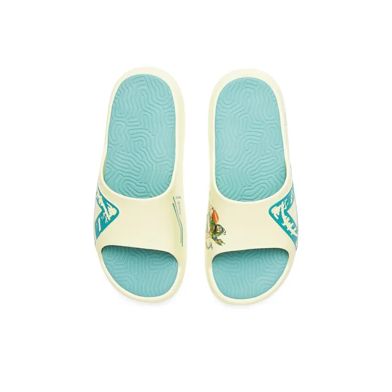 PEAK Tai Ji1.0 Slip-Resistant Abrasion-Resistant Cushioning Slide Slippers Women's Yellow Green-3