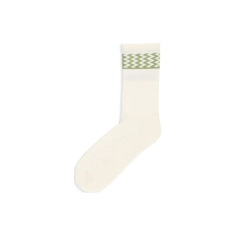 Lanvin Mid Calf Socks Men's 1 Pack Ivory-1