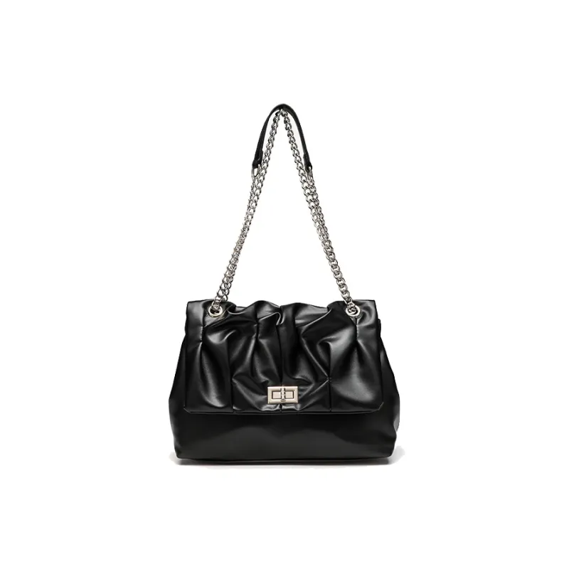 Jade En Plus PU Shoulder Bag Regular Women's Ink Stone Black/Milk White/Soft Pink-1