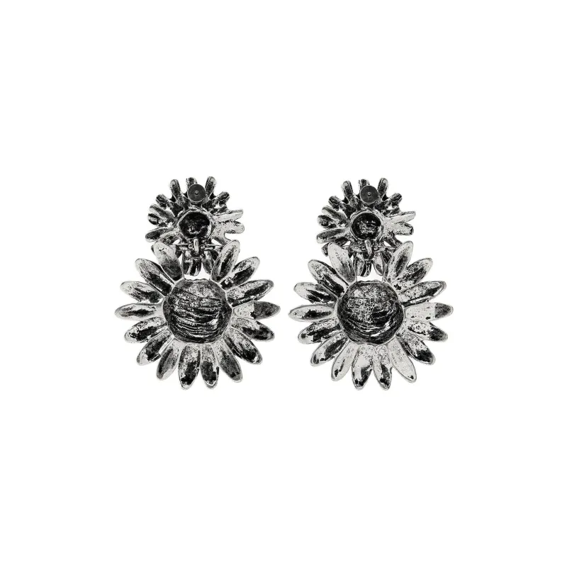ZARA Metal Earrings Women's Silver-1