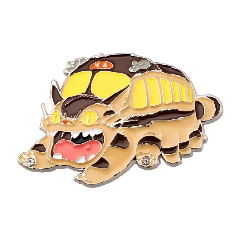 XIANGZIGONGHEGUO Metal Badge, Dragon Cat Ghibli Anime Merchandise, Studio Ghibli Badges-3