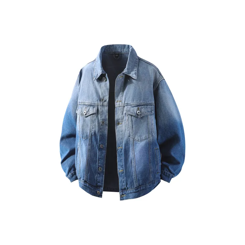 A.X.S.K Denim Jacket Unisex Distressed White Black-9