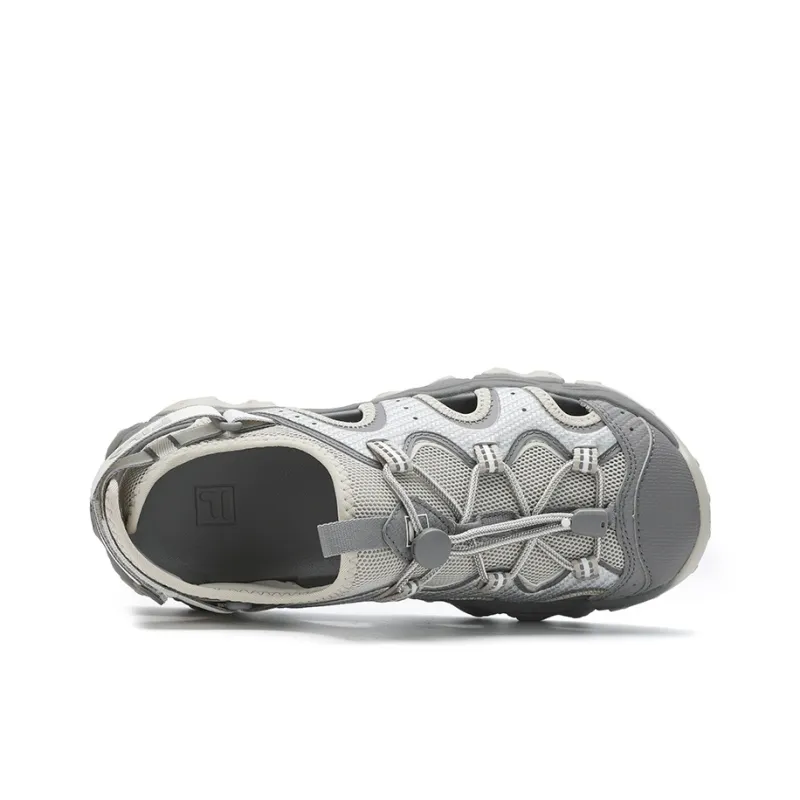 FILA FLUID 5 SANDAL Cat Paw, SuXi Girlish Beach Sandals Women's Brown Silver-3