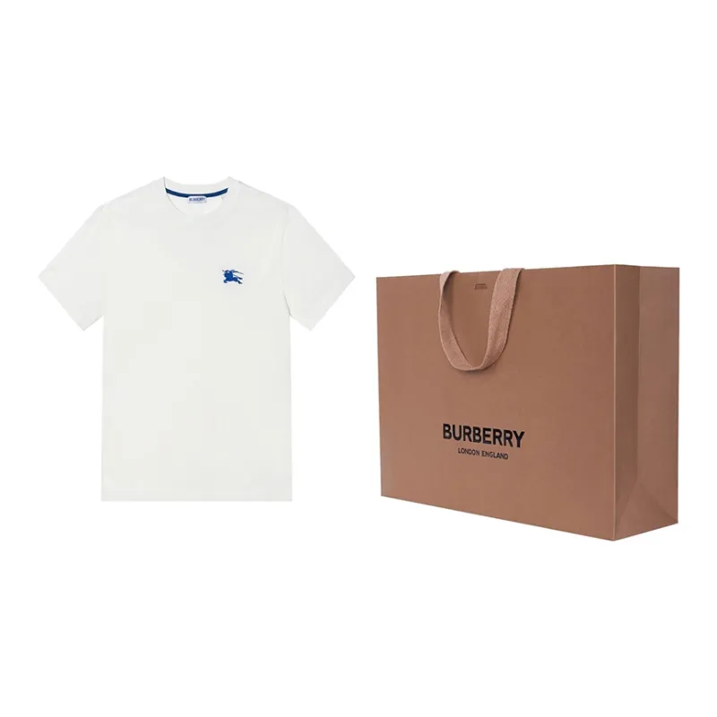 Burberry EKD embroidered Cotton T shirt-2