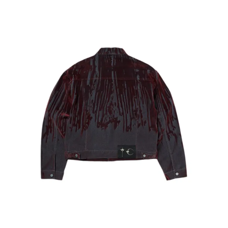 THUG CLUB Lazered Denim Jacket-1
