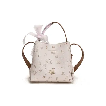 LUVISTRUE PU Bucket Bag, Shoulder Bag, Crossbody Bag, Handbag Regular Women's Pink/Beige/Coffee