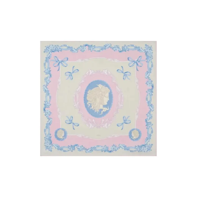 VERSACE Large Cameo Silk Foulard-0