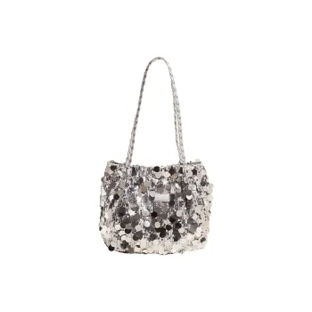 AOSONG Sequins Shoulder Bag Regular Women's Silver/Black
