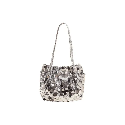 AOSONG Sequins Shoulder Bag Regular Women's Silver/Black