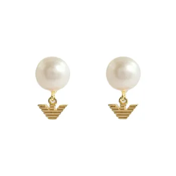 EMPORIO ARMANI White Pearl Stud Earrings