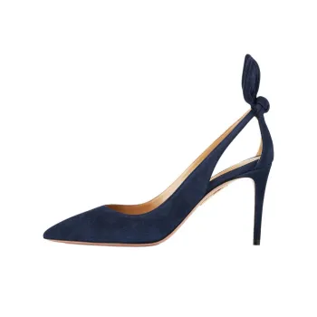 AQUAZZURA Bow Tie Slim Heel High Heels 8.5cm Women's Blue