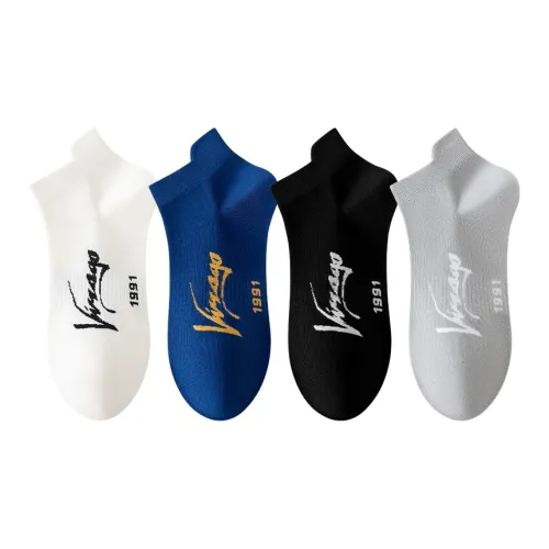 Caramella No Show Socks Men's 4 Pack