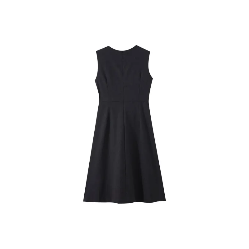 SHUIYUNJIAN Sleeveless Dress Women's Dark Gray-1