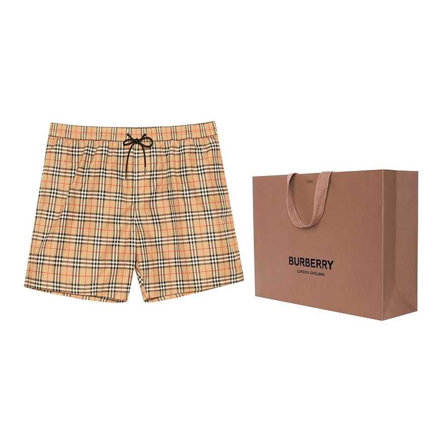 burberry men's kentond drawcord striped shorts