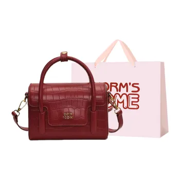 Worm's Home PU Handbag Regular Women's White/Black/Red/Pink