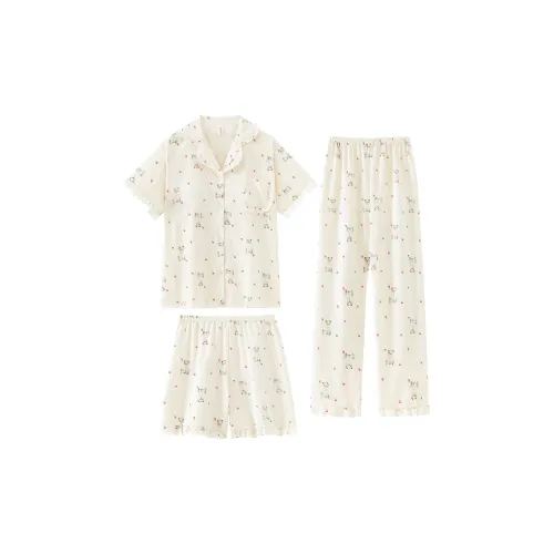 DanceBees Pajama Set Women's Apricot