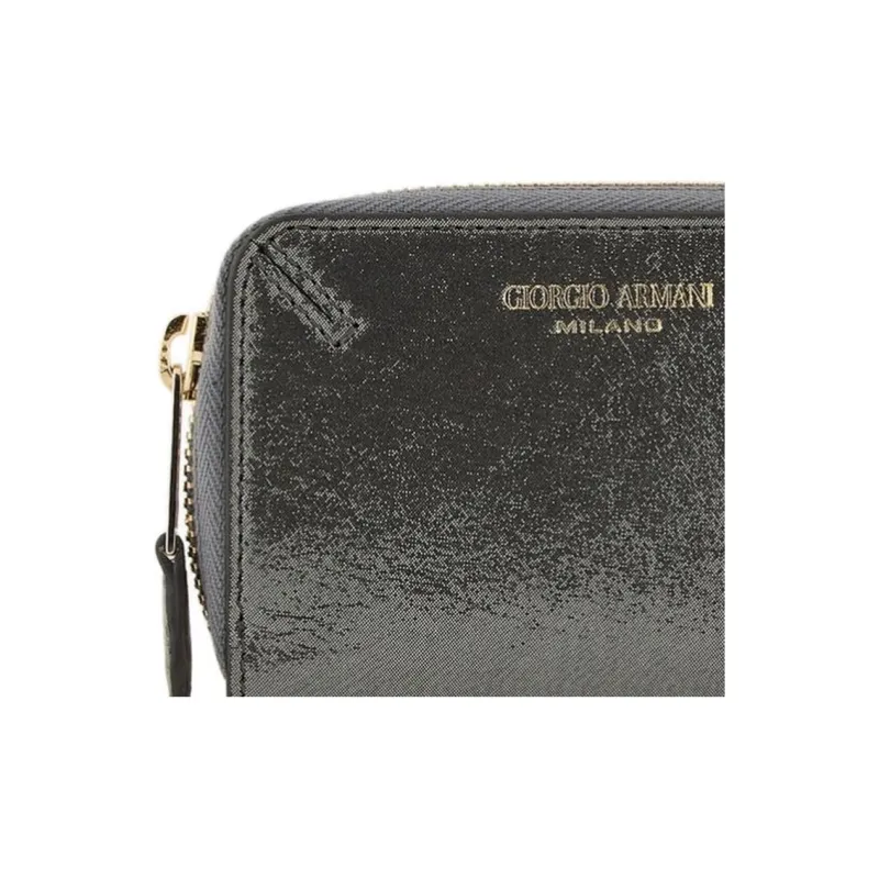 GIORGIO ARMANI La Prima Cowhide Wallet Women's Black-3