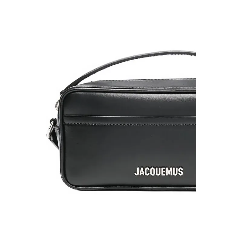 Jacquemus Calfskin One Shoulder Handbag Men's Black-3