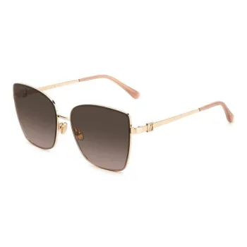Jimmy Choo Irregular Shape Sunglasses Unisex Gold