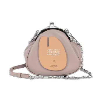 Maison Margiela Calfskin Shoulder Bag Women's Gray Purple