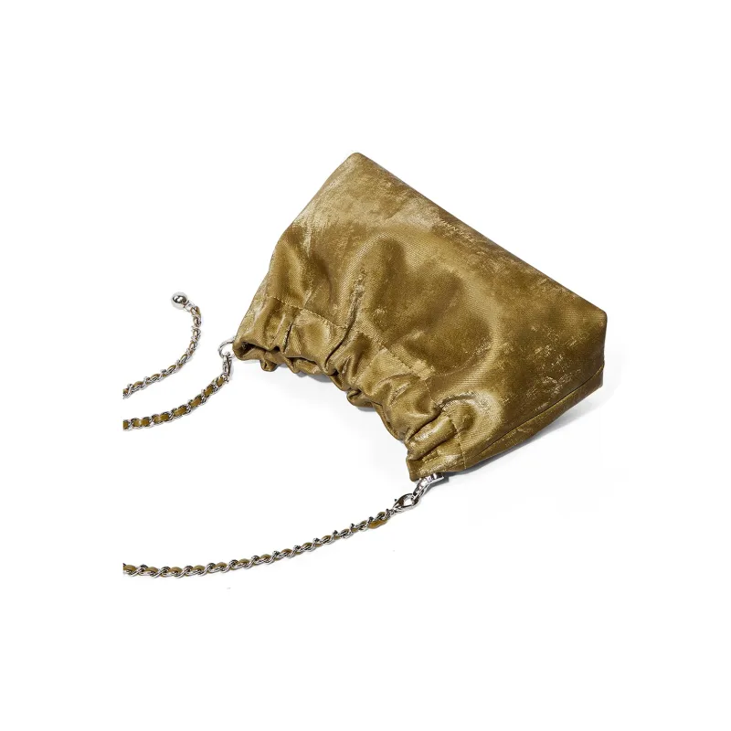 Teenmix Synthetic Leather With Cow Leather Shoulder Bag Regular Women's Olive Green/Graphite Black-12