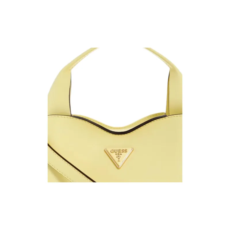 GUESS Artificial Leather Shoulder Bag Crossbody Bag Small Size Women's Yellow-4