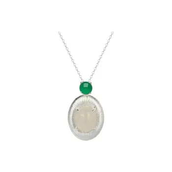CARAT'S DIARY Water Foam Jade Necklaces Women's