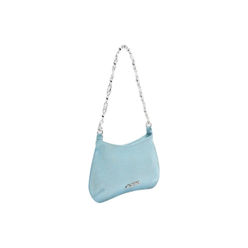 Jacquemus Calfskin Shoulder Bag Small Size Women's Blue-1