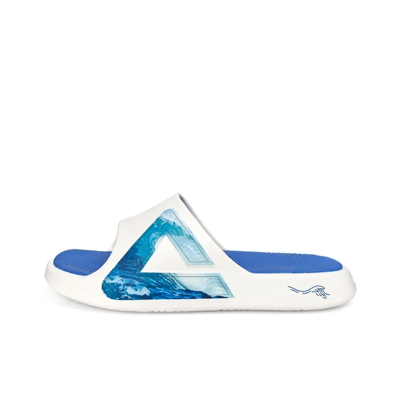 PEAK State Pole Classic Drag Slip Resistant Abrasion Resistant Cushioning Slide Slippers Unisex White Colorful Blue-0