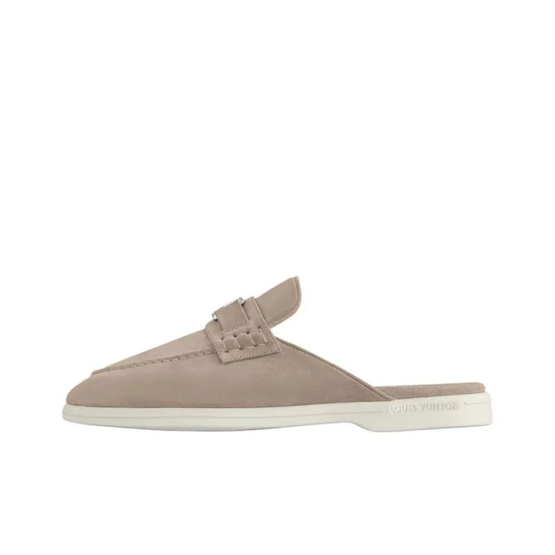 LOUIS VUITTON Estate Rubber Sole Slip-Resistant Wrap-toe Slippers Men's Light Umber-0