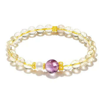 Jodie&Kevin Gold Rutilated Quartz Bracelets Women's
