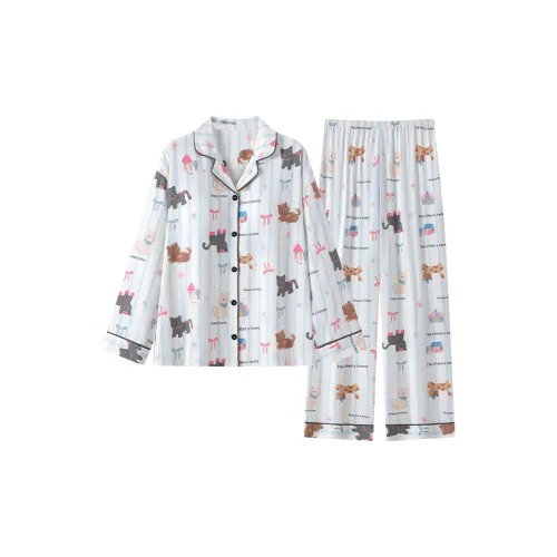 XIAFENYAN Pajama Set Women's 2 Pack Blue