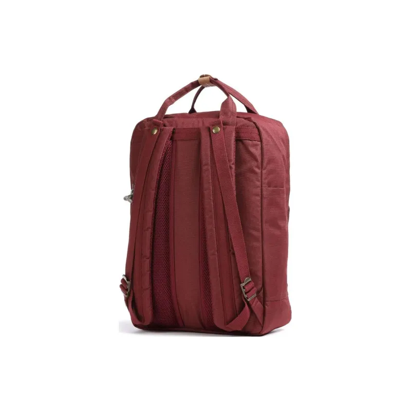 Doughnut Recycled Polyester Backpack Tubas Unisex Burgundy-2