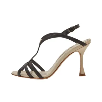 MANOLO BLAHNIK Betgieb Strap Sandals 9cm Women's Black