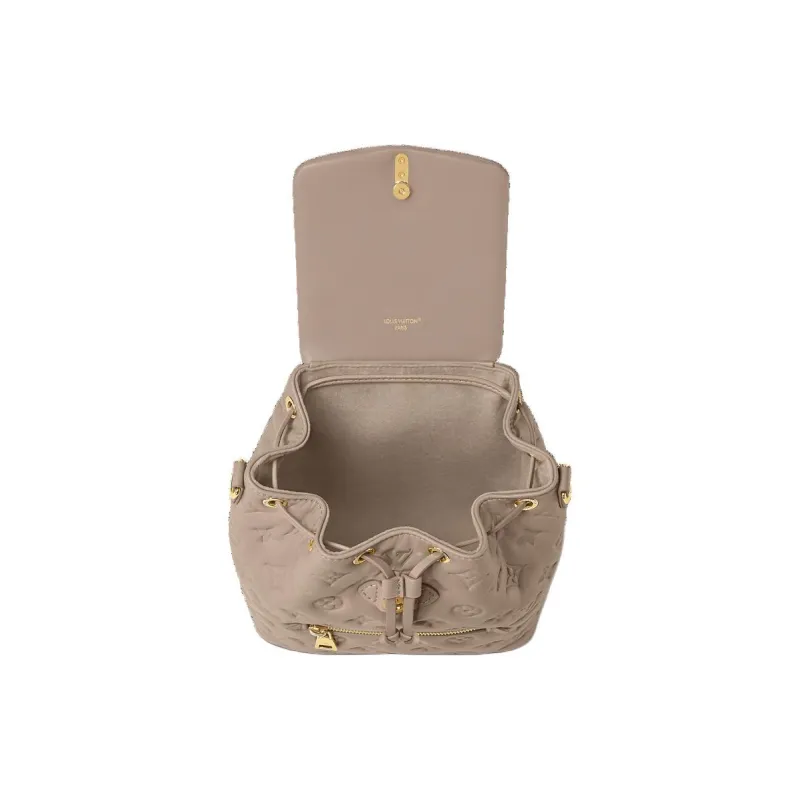 LOUIS VUITTON Coussin Lambskin Backpack Small Size Women's Khaki-3
