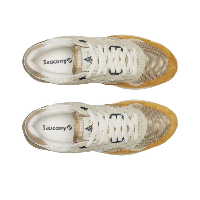 Saucony Shadow 5000 Slip Resistant Low Top Running Shoes Unisex Beige-4