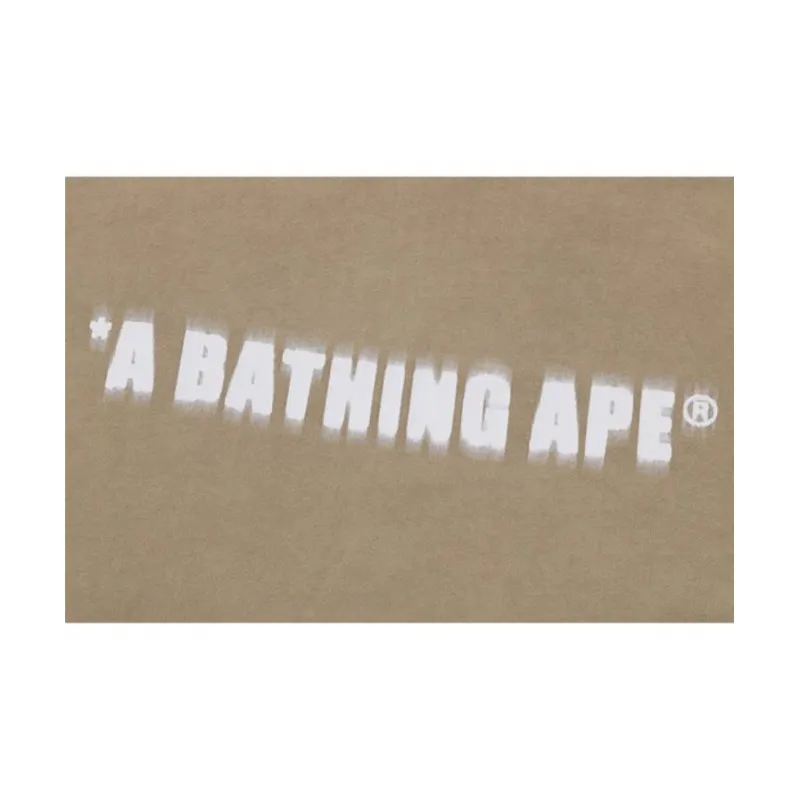 A BATHING APE Garment Dye Bathing Ape Logo Relaxed Fit Pullover Hoodie-5
