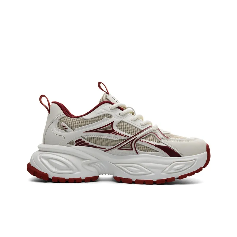 JEEP SPIRIT Anti-Slip Wear-Resistant Breathable Height Increasing Low-Top Chunky Sneakers Men's China Red-2