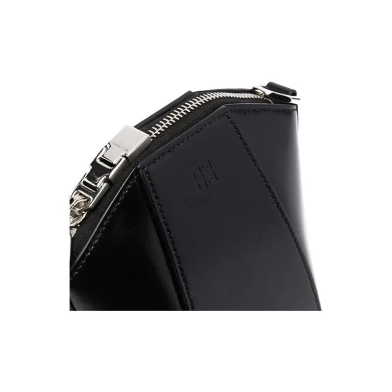Givenchy Antigona Leather One Shoulder Handbag Mini Women's Black-3