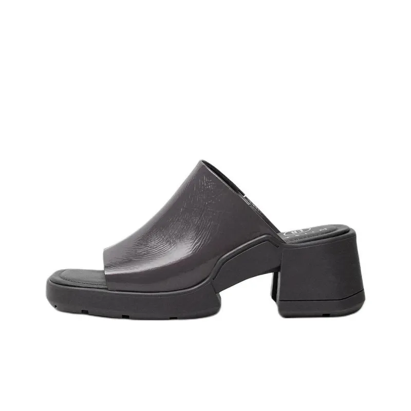 MIISTA Slide Slippers 6cm Women's Dark Gray-0