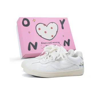 OYNN New Freshman Series Anti Slip And Wear Resistant Lightweight Low Top Skateboard Shoes Women's White
