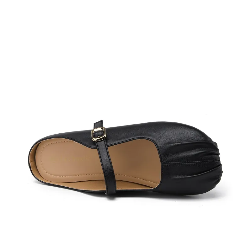 La Chapelle Slip-Resistant Wrap-toe Slippers Women's Black-5