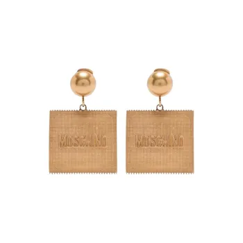 MOSCHINO Logo embossed Clip on Earrings