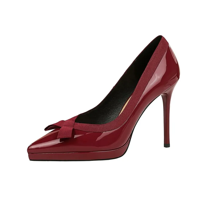QITUMAUL Slim Heel High Heels 10.5cm Women's-4