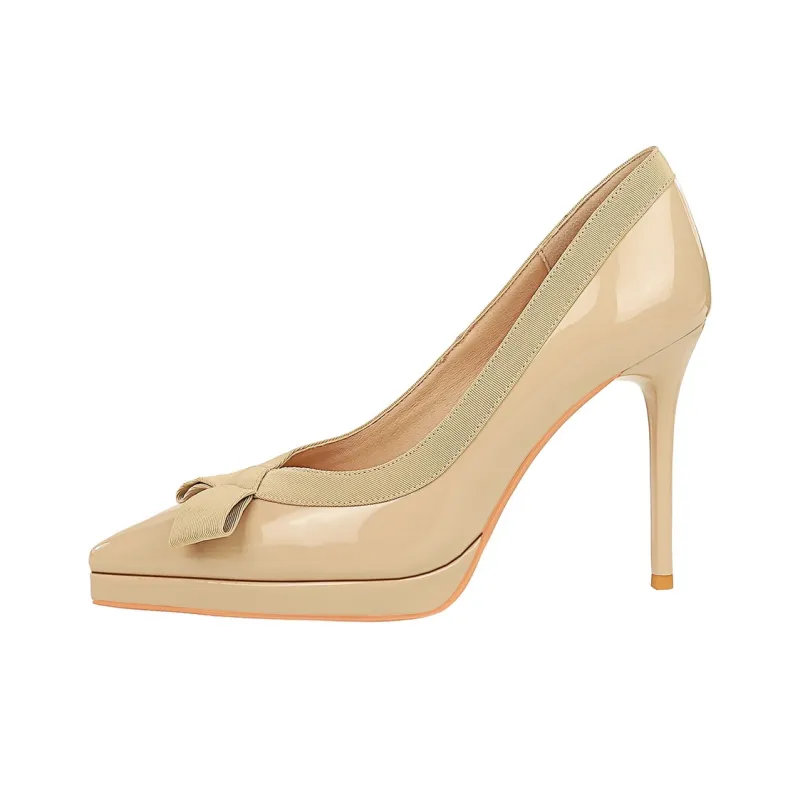 QITUMAUL Slim Heel High Heels 10.5cm Women's-6
