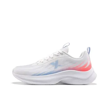 XTEP Cushioned Wear-Resistant Breathable Low-Top Sprint Running Shoes Men's White Blue
